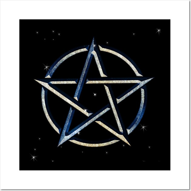 Blue Pentagram Wall Art by emma17